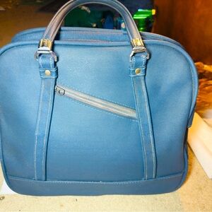 RARE Vintage American Tourister Tiara Escort blue carry on shoulder weekend bag